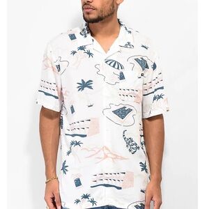Vans Scenic White Short Sleeve Button Up Shirt